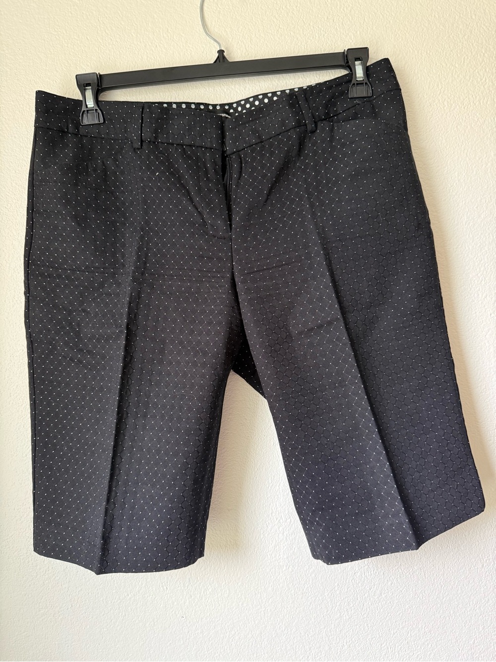 Express Women’s Black Textured Dress Bermuda Shorts